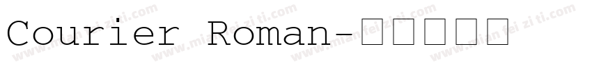 Courier Roman字体转换